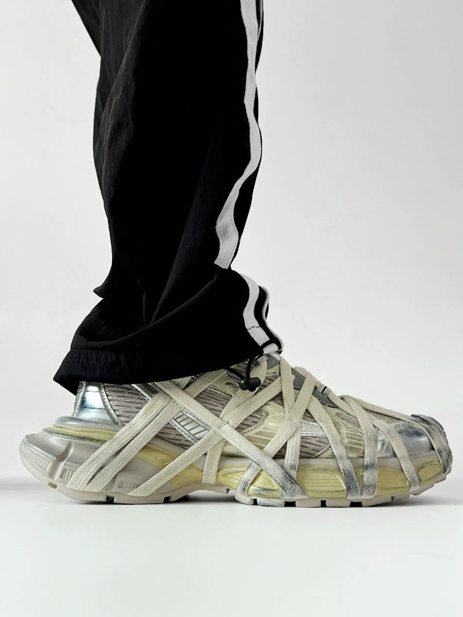 Decorative String Design Sporty Sneakers WN19108