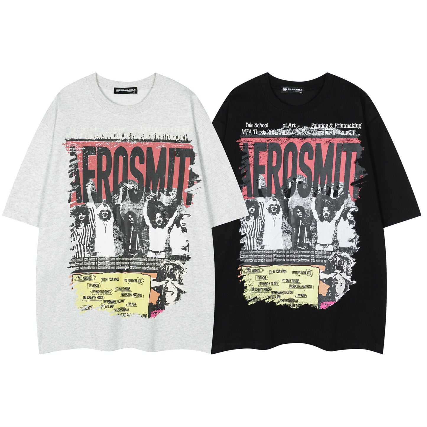 Portrait Letter Print Short Sleeve T-Shirt WN26748