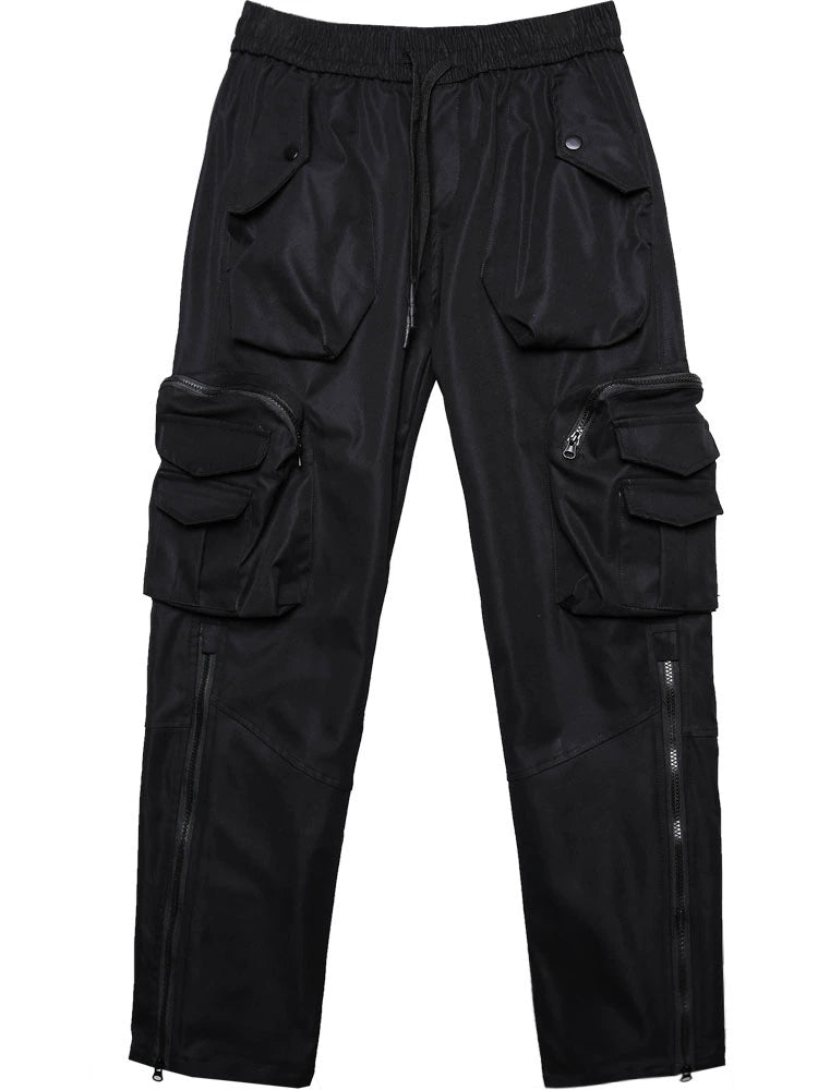 Tactical Multi-Pocket Zipper Wide Leg Cargo Pants WN22428