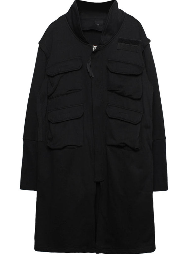 Functional Multi-Pocket Cape Design Coat WN22508