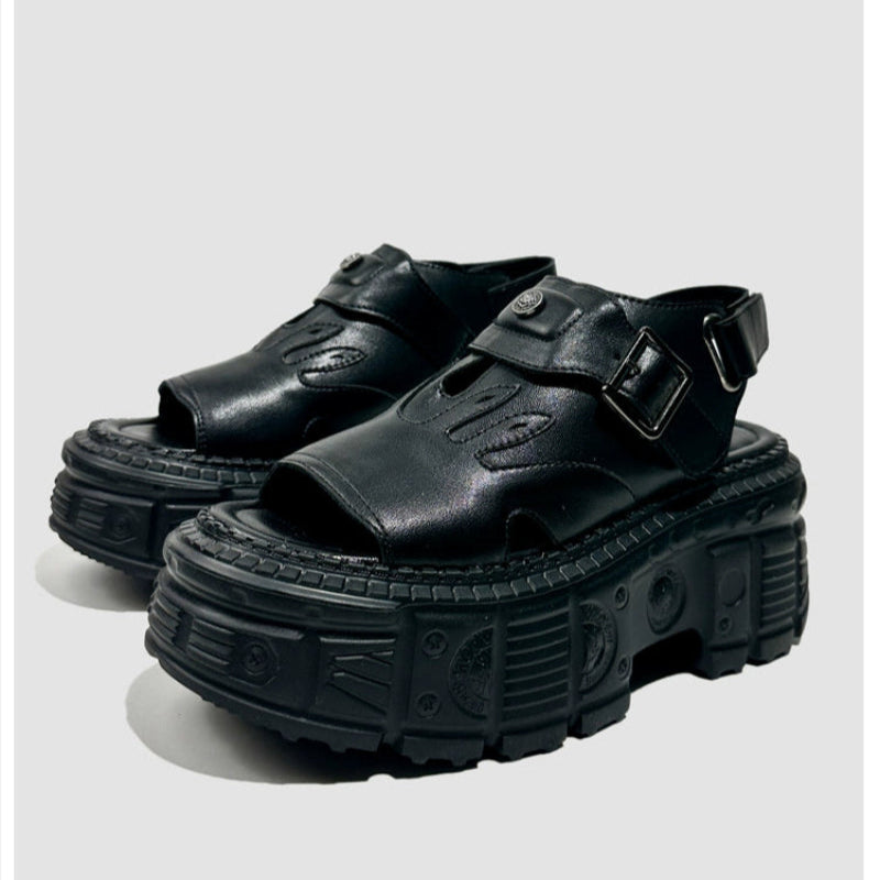 Punk Flame Chunky Sole Sandals WN20621