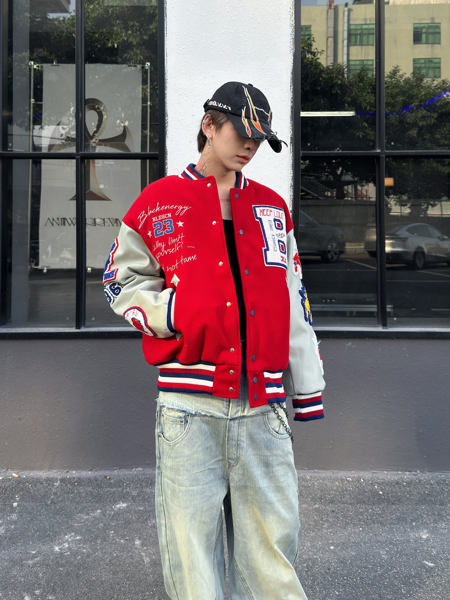 Heavyweight Embroidery Baseball Jacket WN23014