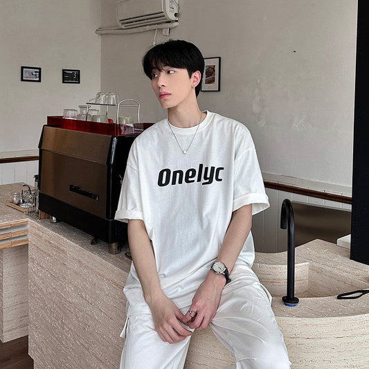 Letter Print Short Sleeve T-Shirt WN24974