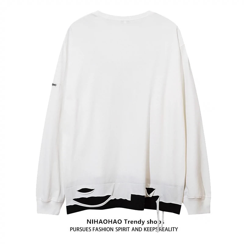 Chain Design Fake Layered Long Sleeve T-Shirt WN5466