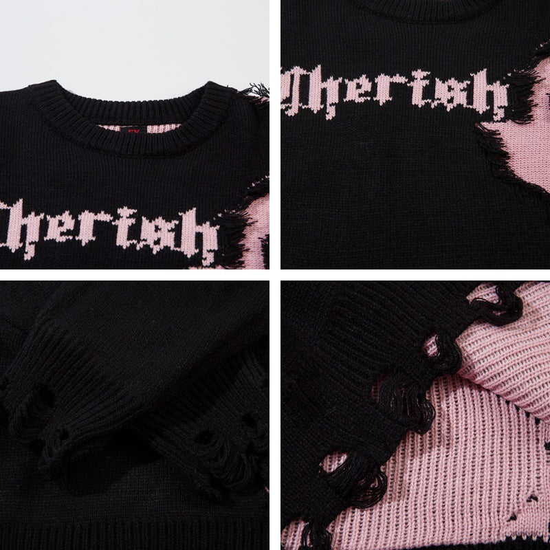 Colorblock Oversize Knit Sweater WN11438