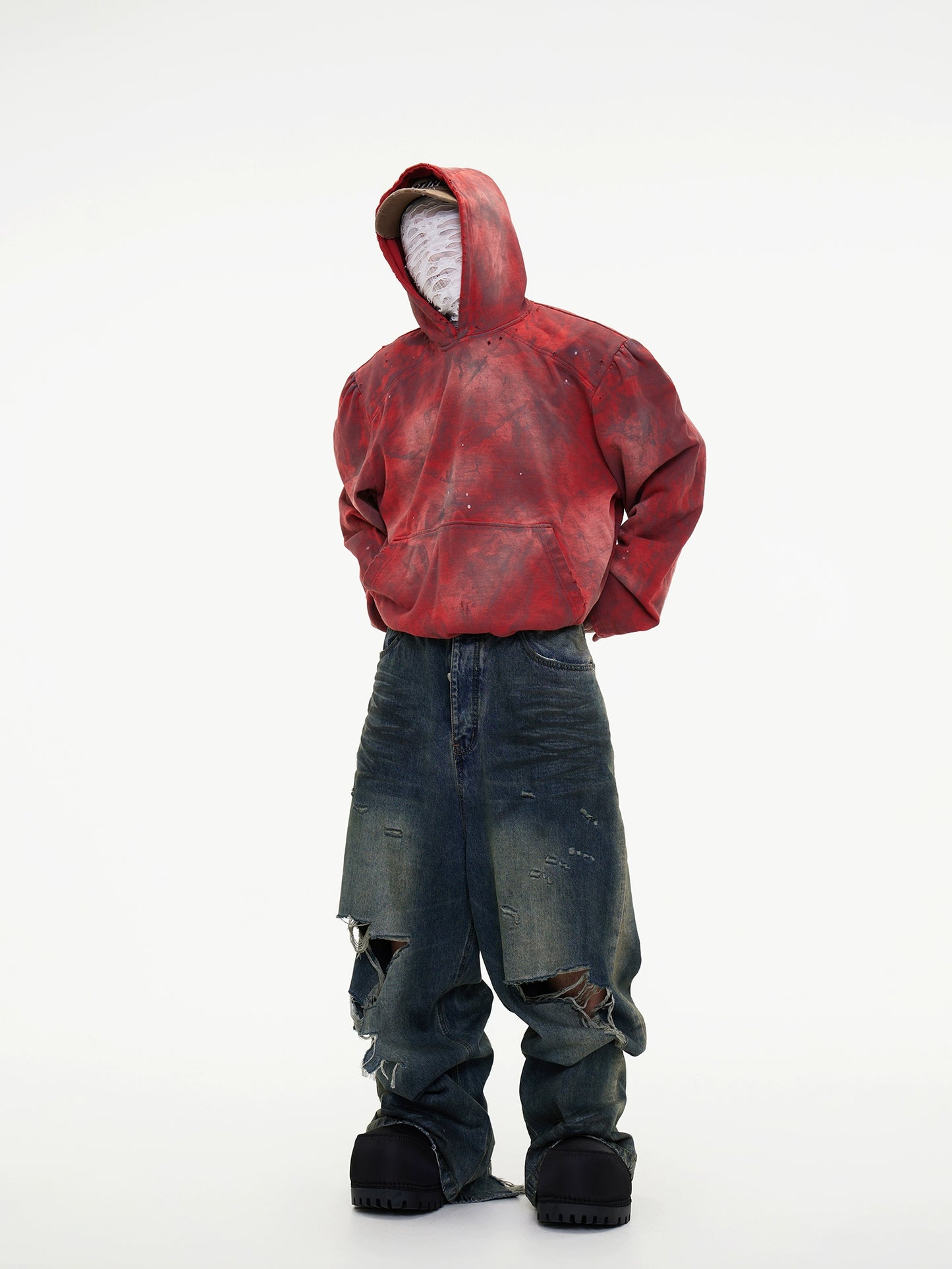 Rip Cut Damage Denim Jeans WN16939