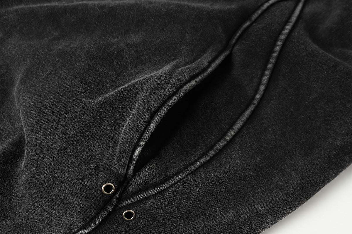 Heavyweight Washed Deconstructed Pullover Hoodie WN23037