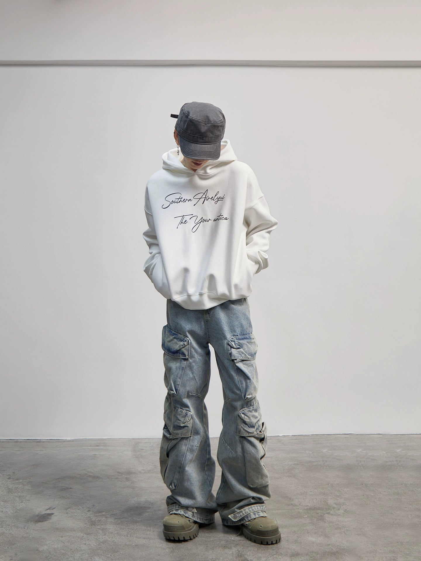 Letter Print Oversize Hoodie WN21189