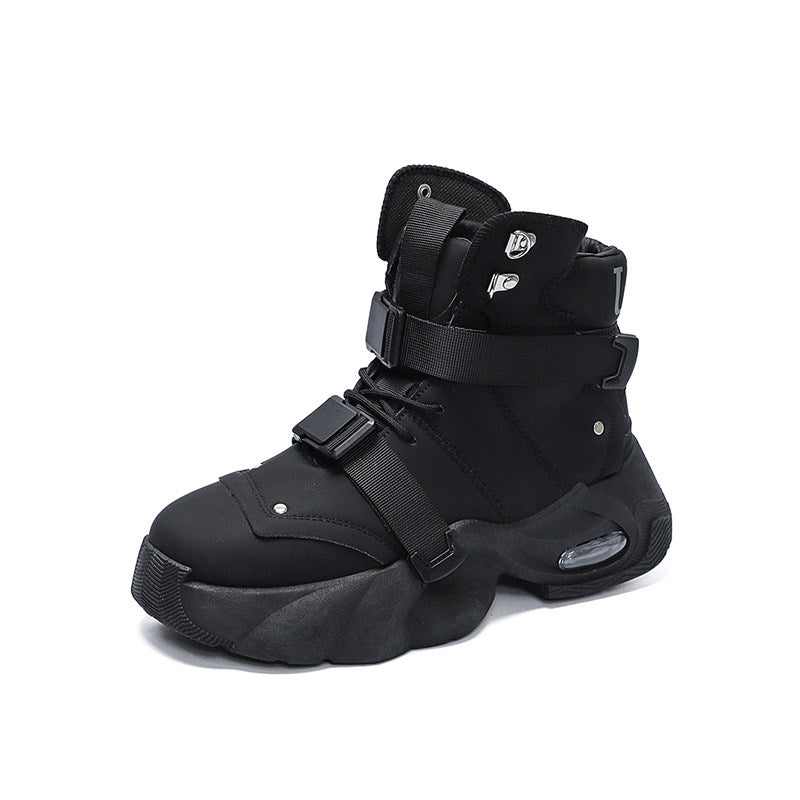 High-Top Platform Buckle Strap Sneaker Boots WN23491