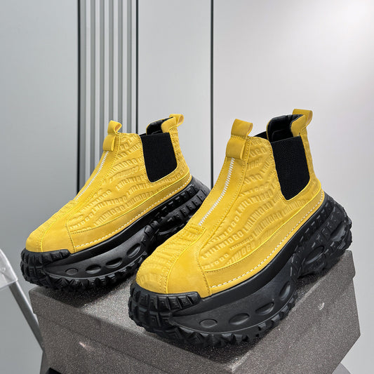 Embroidery Side Gore Chunky Sole Sneakers WN24590