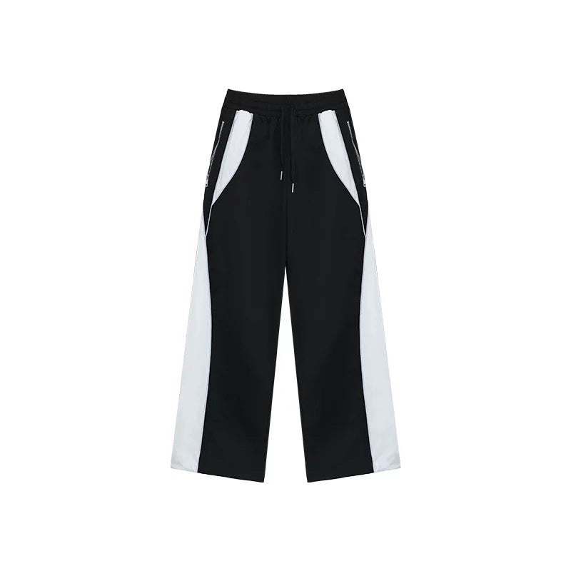 Reflective Patchwork Stand-Collar Jacket & Flare Pants Setup WN19757