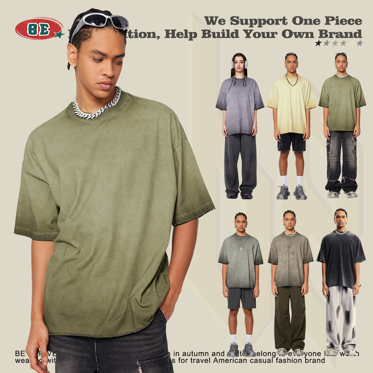 Washed Oversize Damage Short-sleeve T-shirt WN6451