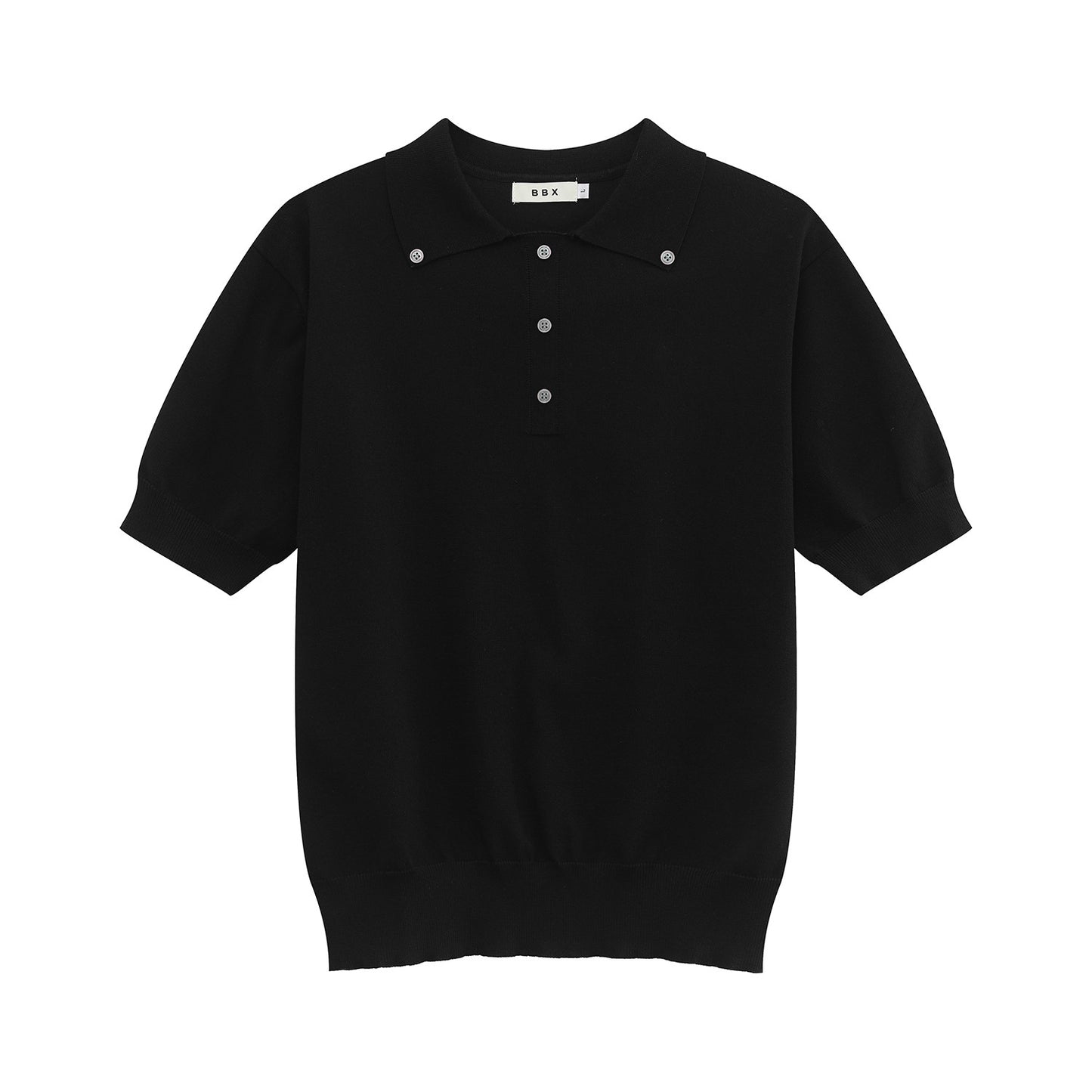 Button Collar Knit Short Sleeve T-Shirt WN24912