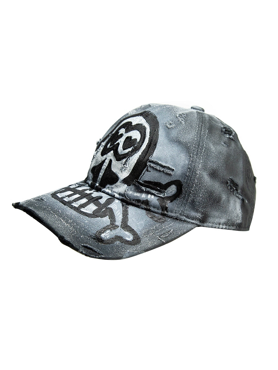 Graffiti Skull Tie-Dye Design Cap WN21136