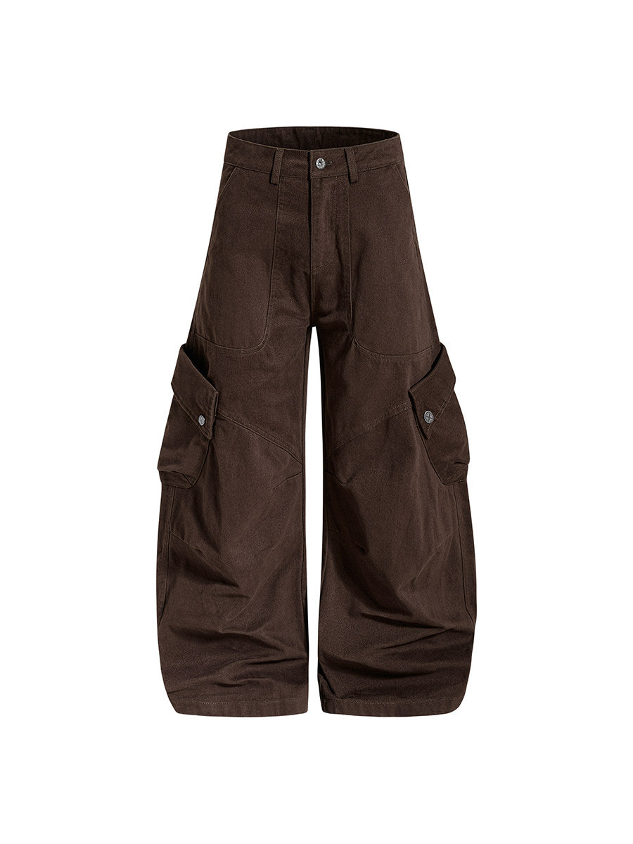 Multi Pocket Panel Wide Leg Cargo Pants WN24170