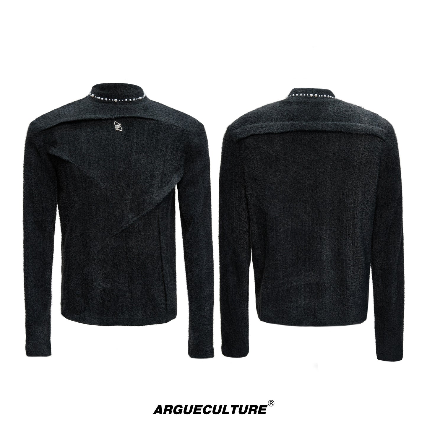 Blushed Pearl-Embellished Long-Sleeve T-Shirt WN22680