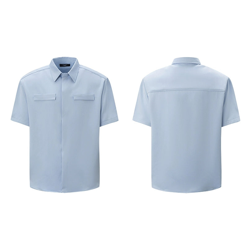 Minimalist Shoulder-Pad Short Sleeve T-Shirt WN20336