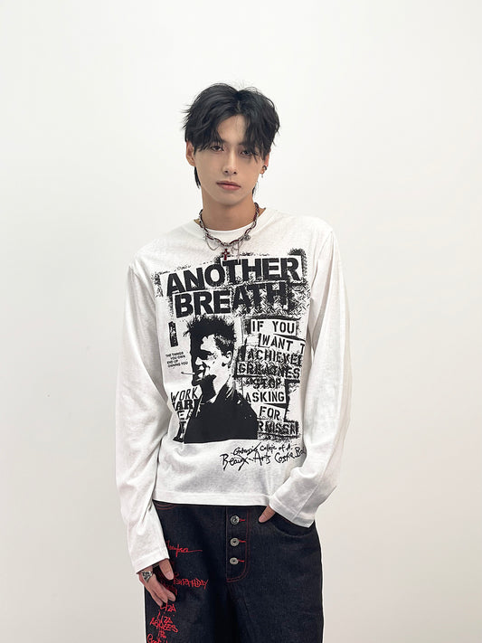 Rock Portrait Washed Long Sleeve T-Shirt WN24260