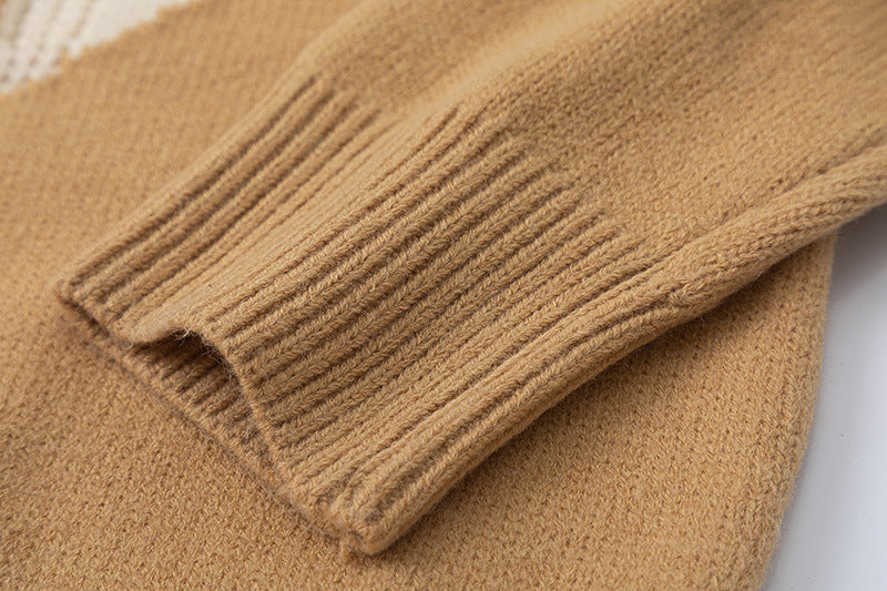 Star Design Oversize Knit Sweater WN11140