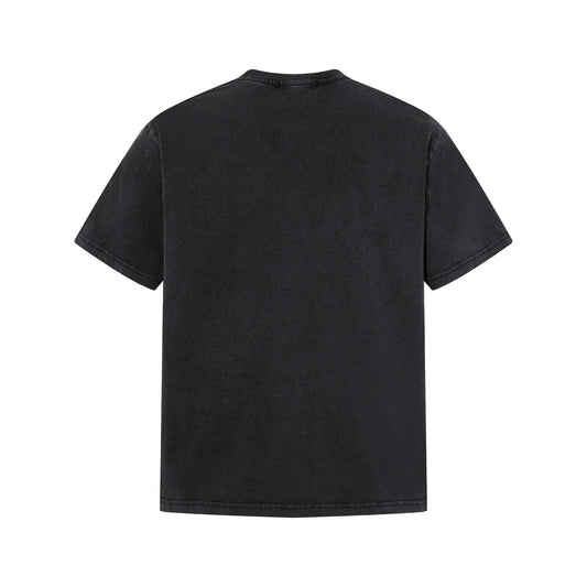 Washed Letter Print Short Sleeve T-Shirt WN25457