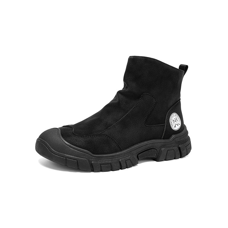 Side Zipper Workwear High-Top Boots WN23419