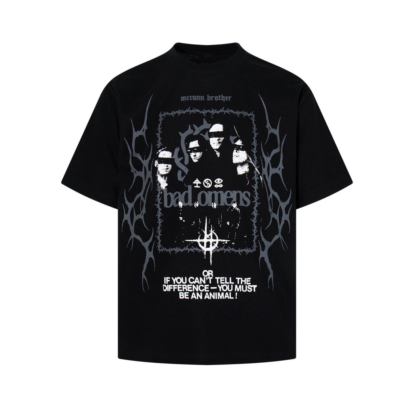 Rock Band Portrait Print Heavyweight Short Sleeve T-Shirt WN24250