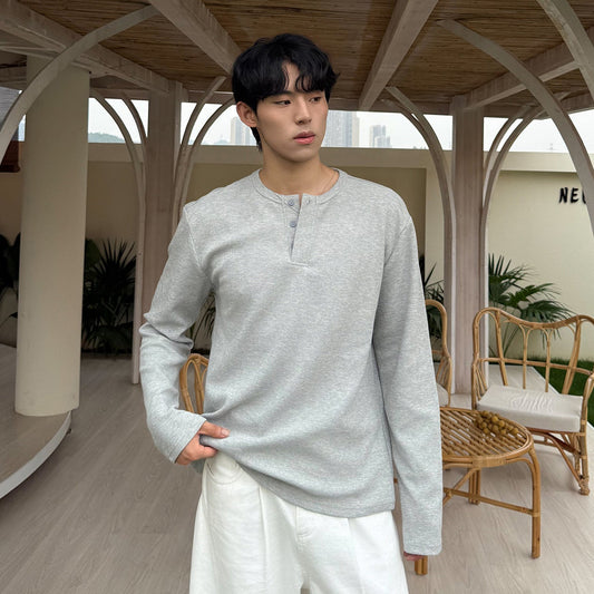 Button Henley Long Sleeve T-Shirt WN24928