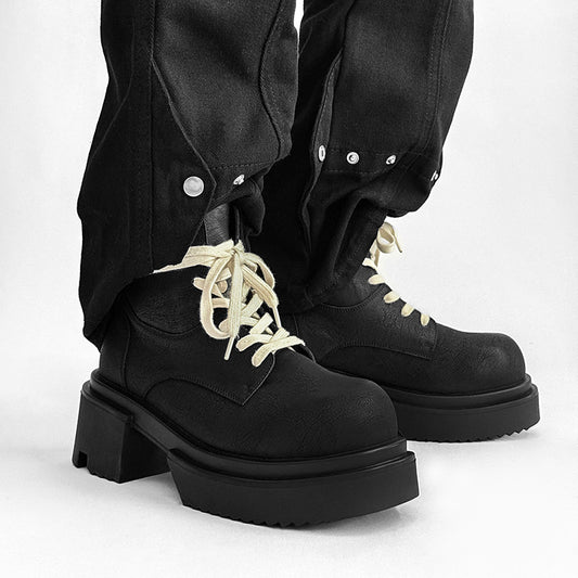 Chunky Platform Lace-Up Wrap Boots WN24519