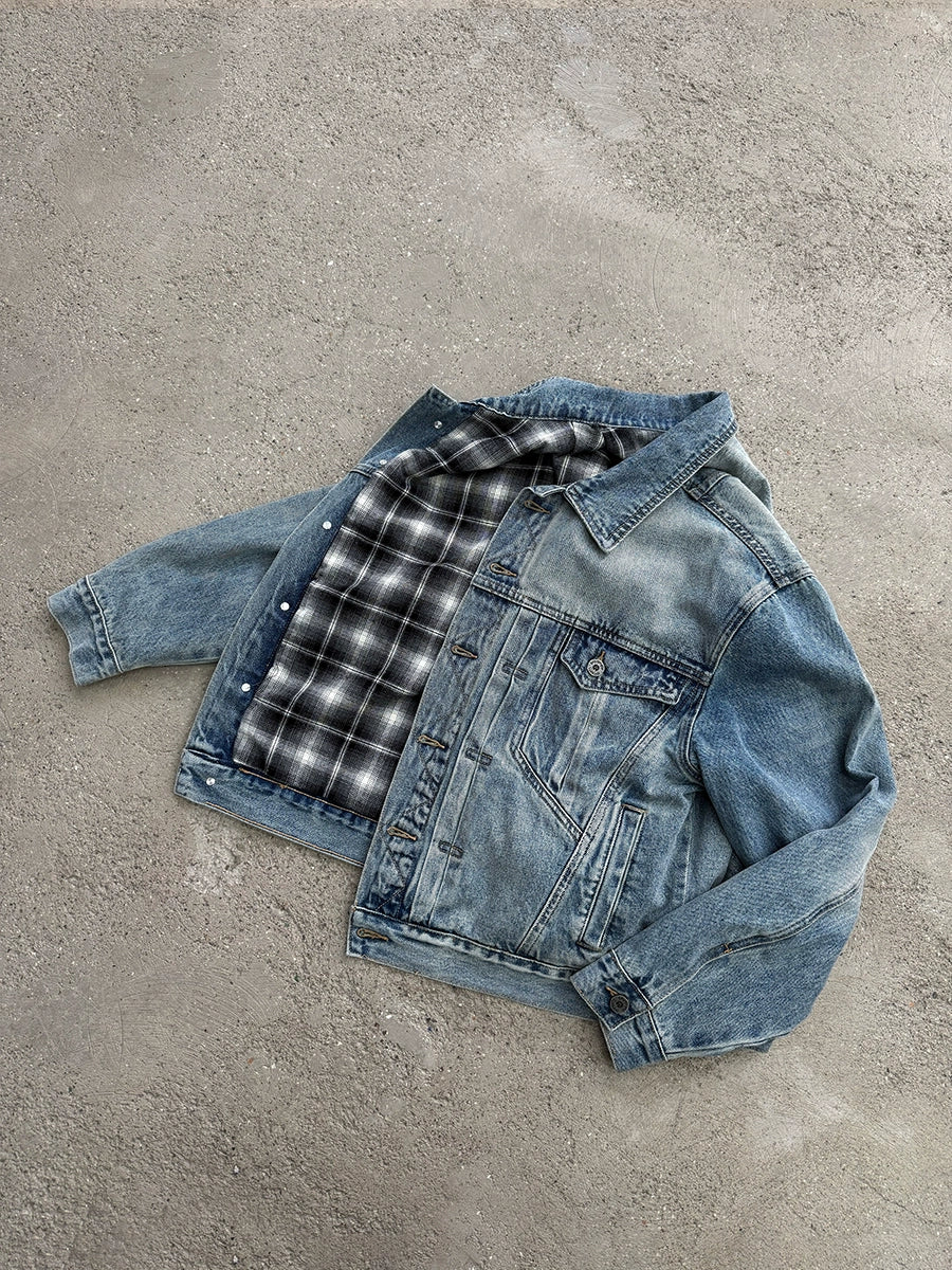 Washed Check Type2 Denim Jacket WN17669