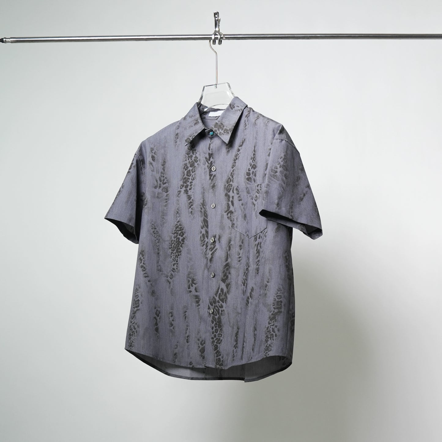 Snake Print Oversize Short Sleeve Shirt WN17327
