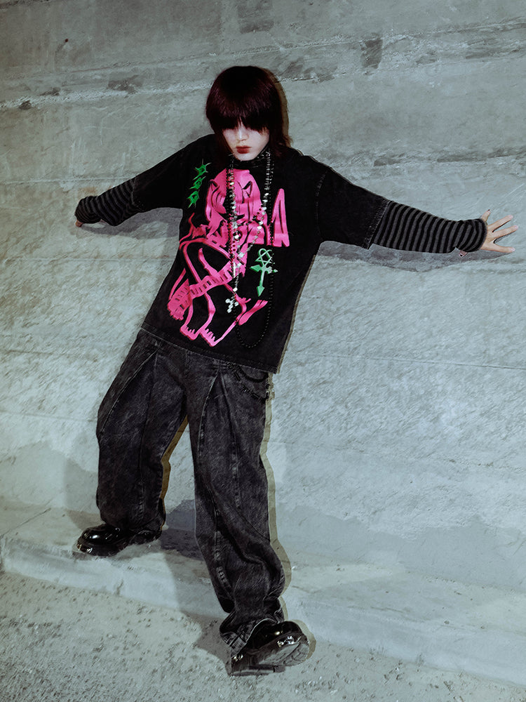 Graphic Print Short Sleeve T-Shirt WN15979