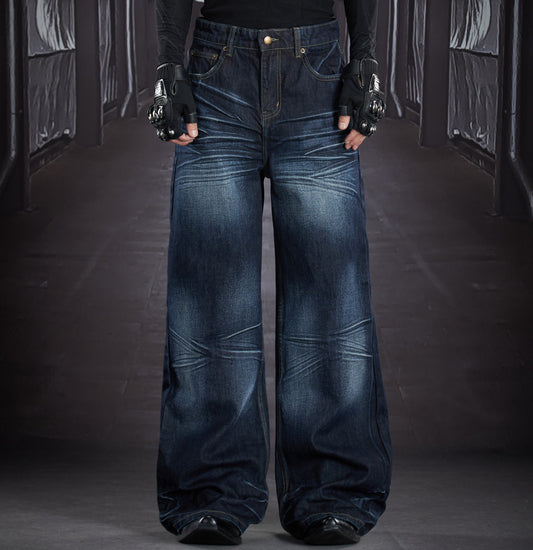 Art Whisker Honeycomb Wash Straight Denim Jeans WN22906