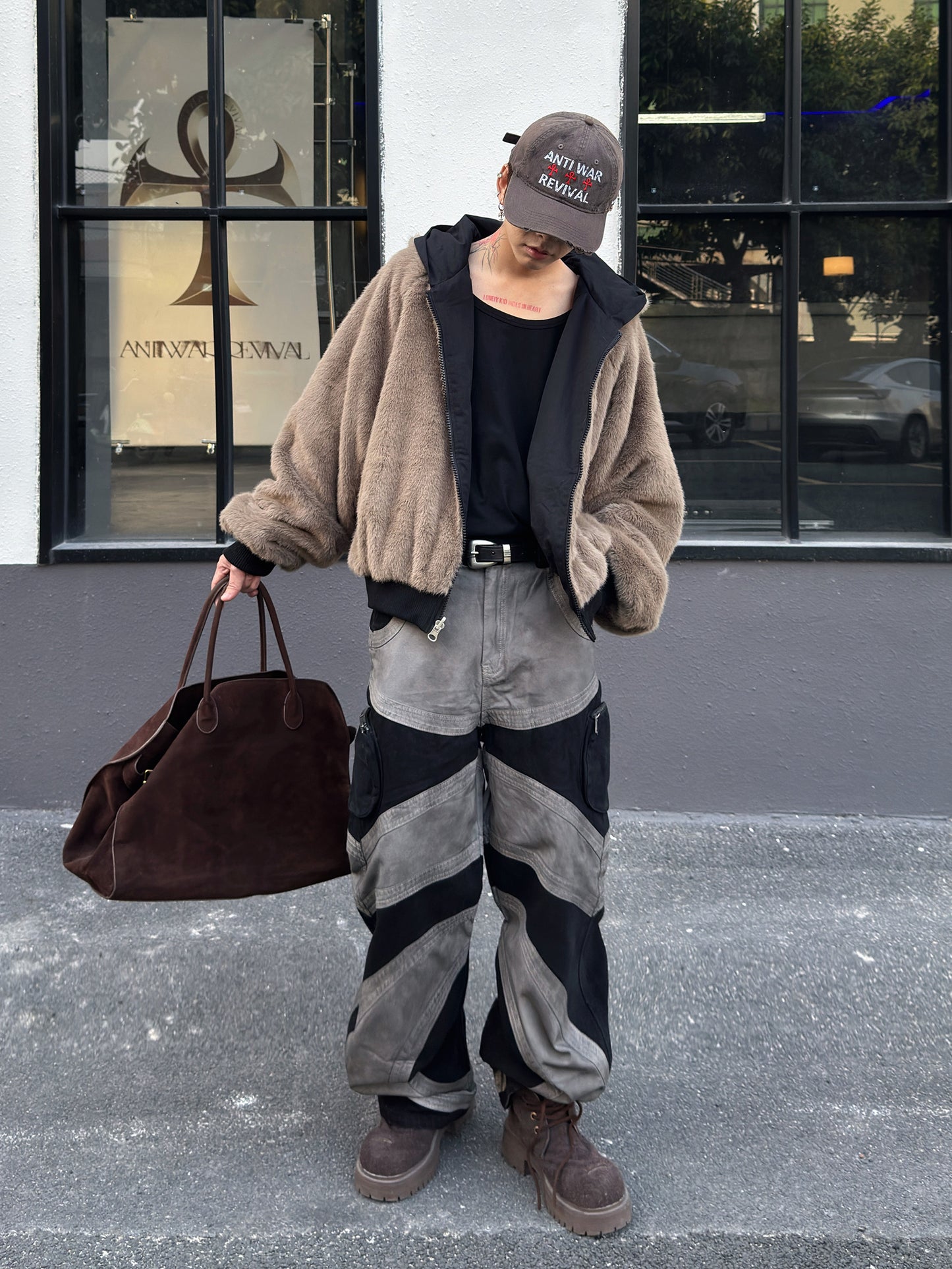 Reversible Fake Fur Hooded Padded Jacket WN23004