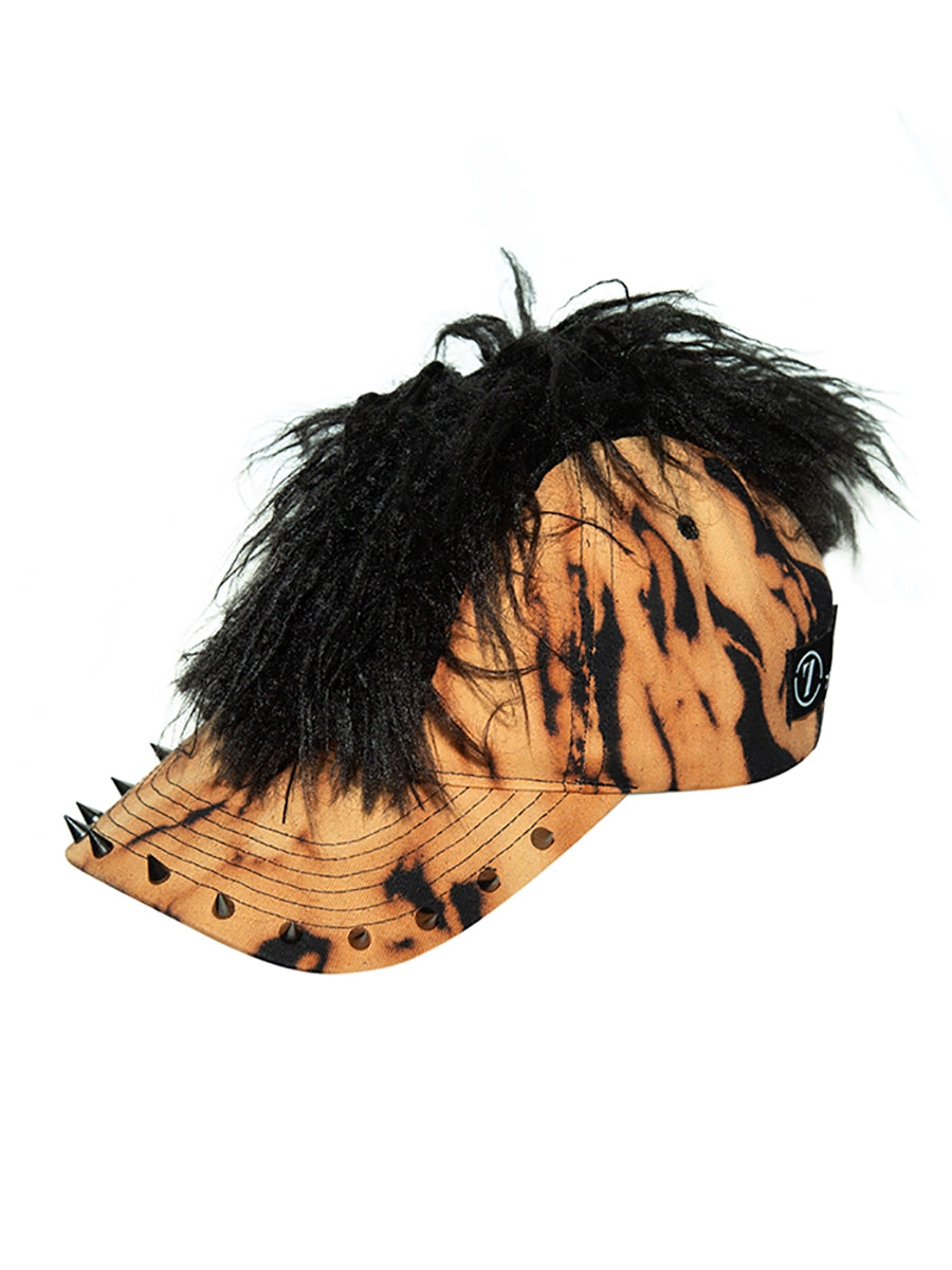 Rivet Punk Mohawk Tassel Curved-Brim Cap WN21117