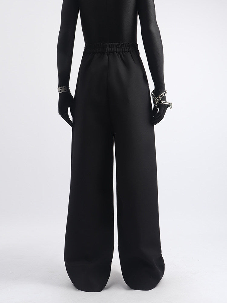 Studs Decor Wide Leg Trousers WN23723