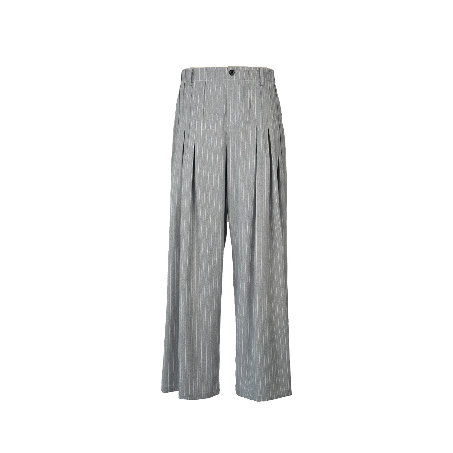 Pleats Stripe Wide Leg Trousers WN23622