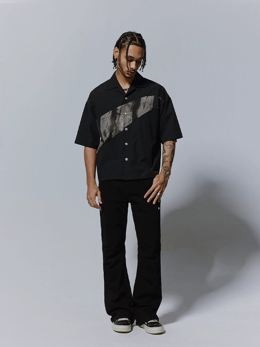 Marble Pattern Short Sleeve Shirt WN17476