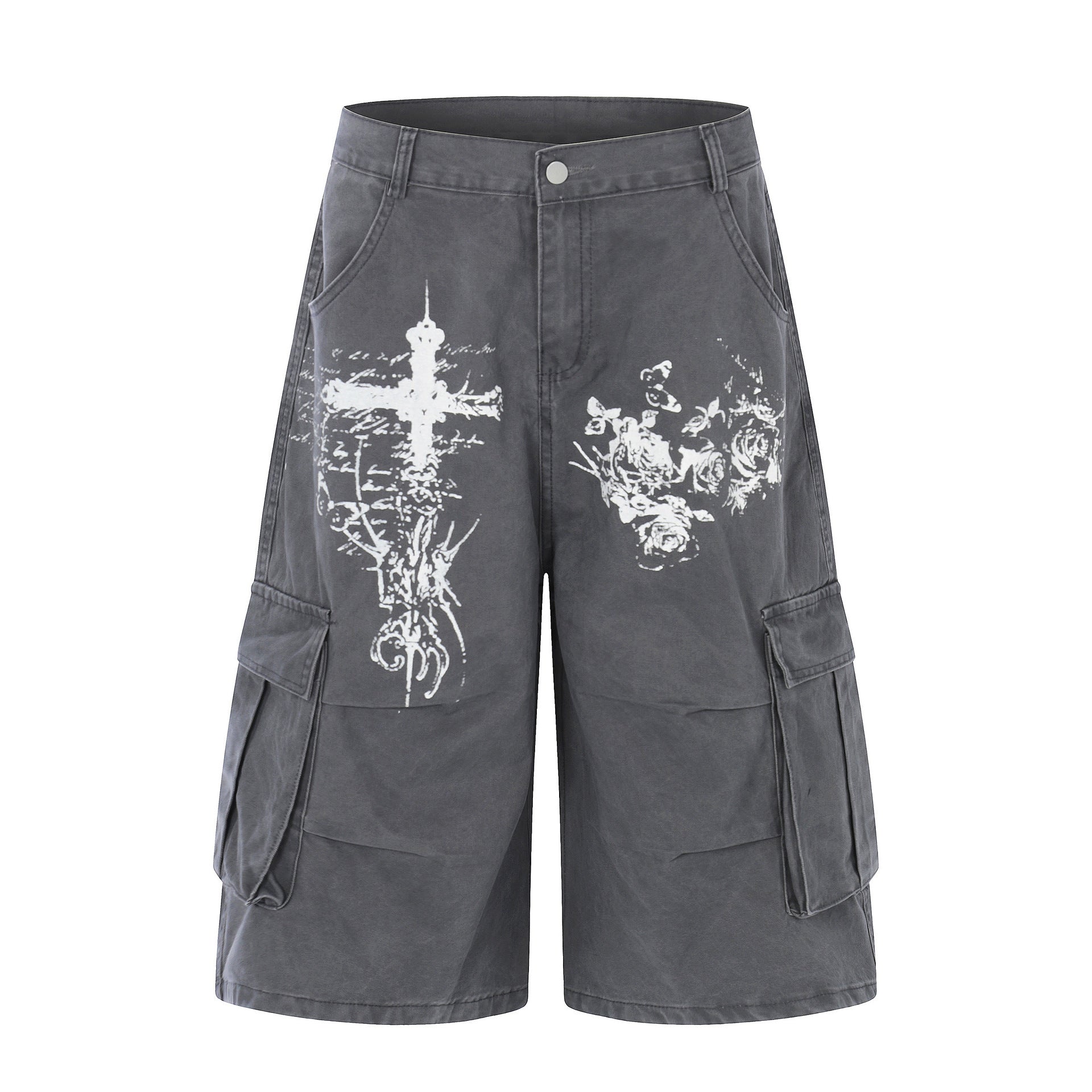 Washed Wide Leg Cargo Half Pants WN25647 – WONDER NOAH