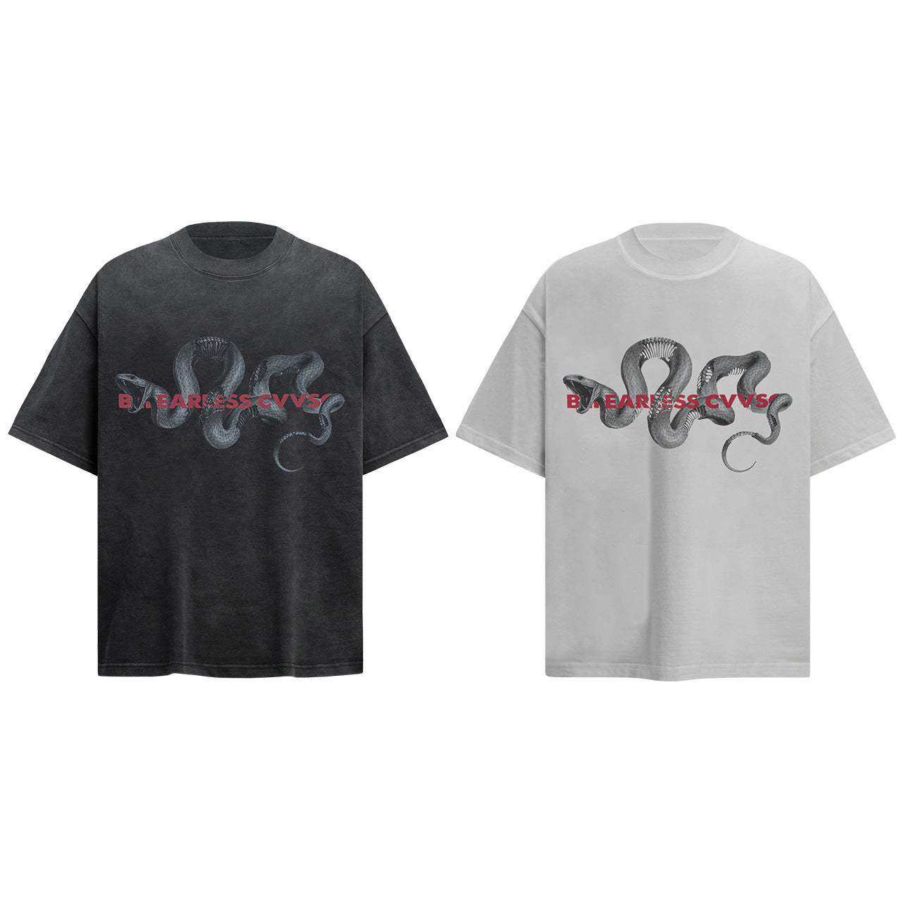 Wash Snake Print Short Sleeve T-Shirt WN14139