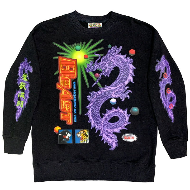 Dragon Art Print Long Sleeve Sweatshirt WN22249