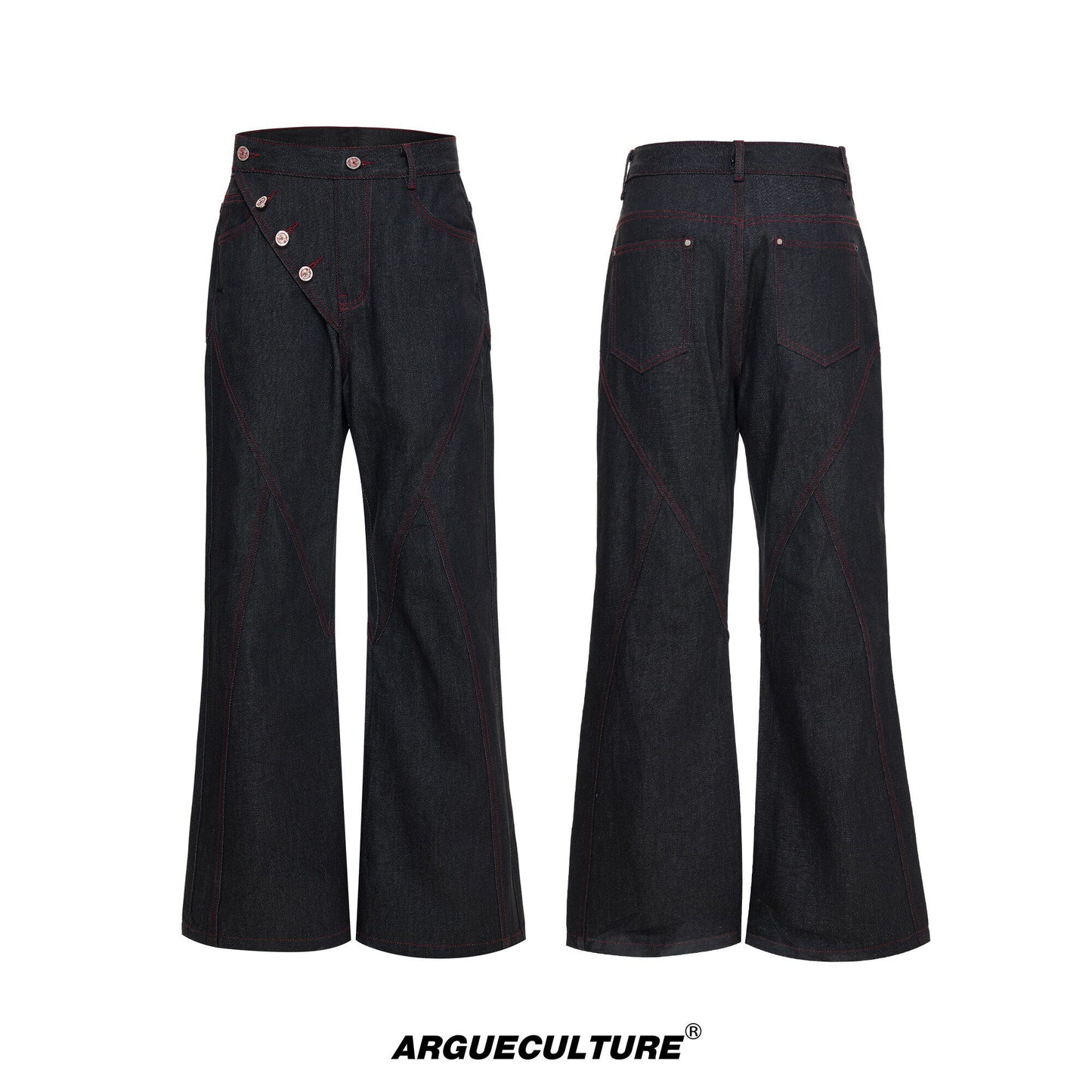 Red Edge Selvedge Metal Buckle Denim Jacket & Denim Jeans Setup WN23311