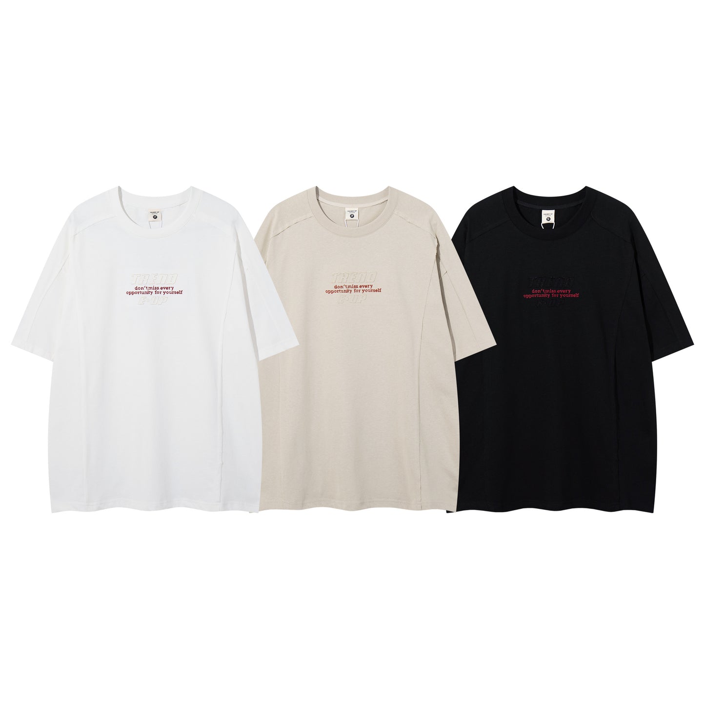 Oversize Letter Design Graphic Short Sleeve T-Shirt WN15556