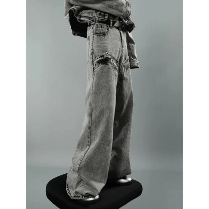 Loose Short Denim Jacket & Denim Jeans Setup WN4629