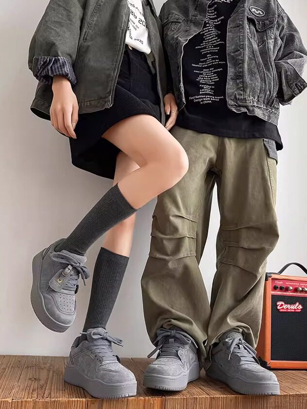 Platform Suede Lace-Up Sneakers WN24553