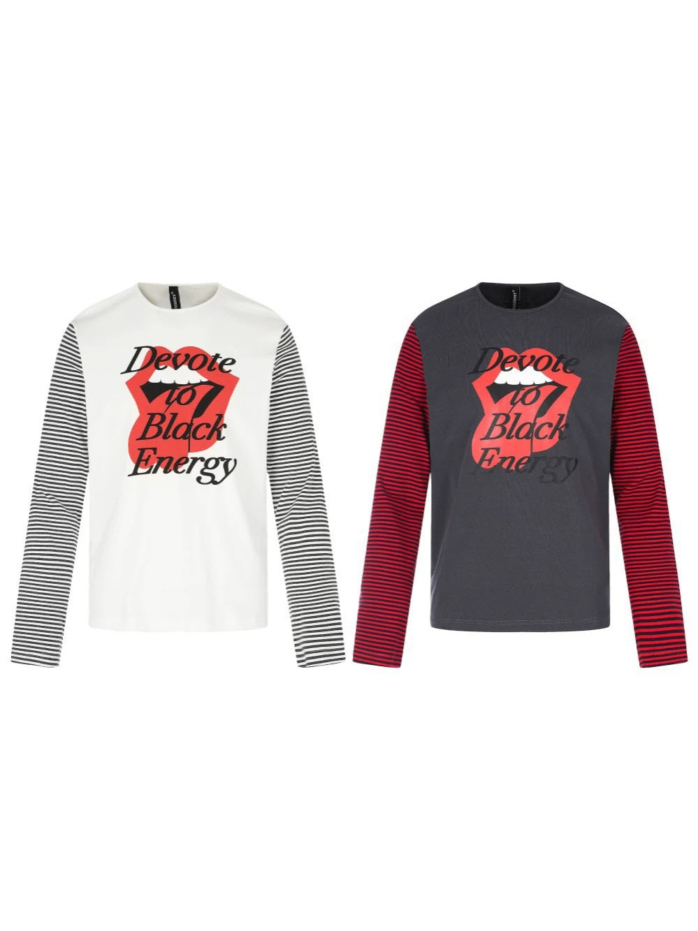 Stripe Graphic Print Long Sleeve T-Shirt WN27798