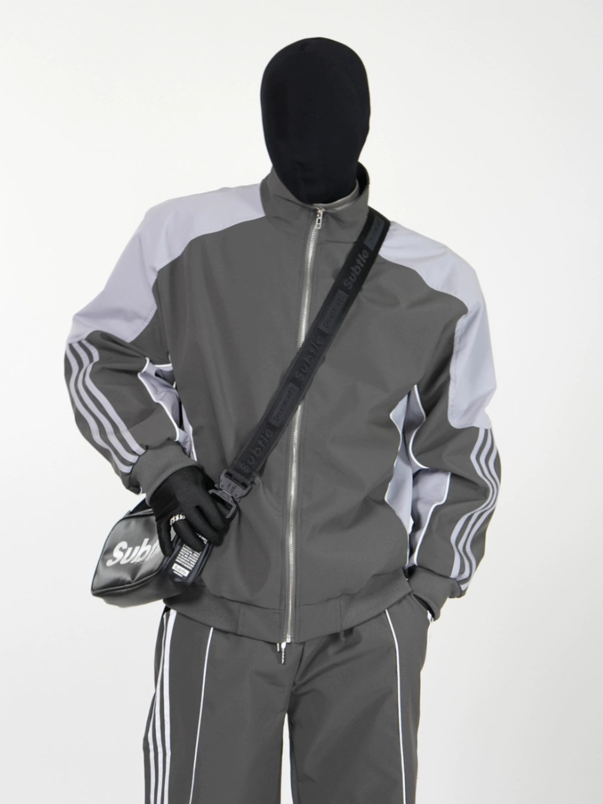 Side Stripe Water-Repellent Jacket & Straight Pants Setup WN17359