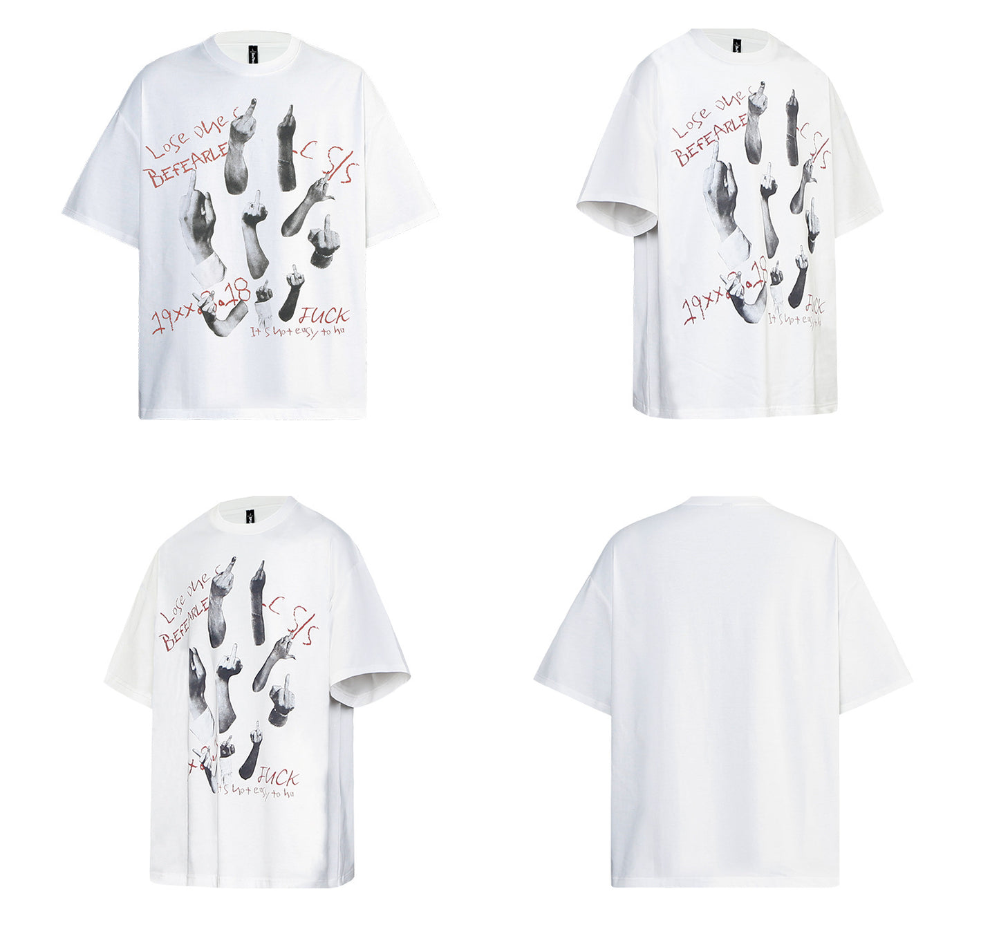 Graphic Letter Print Short Sleeve T-Shirt WN26209