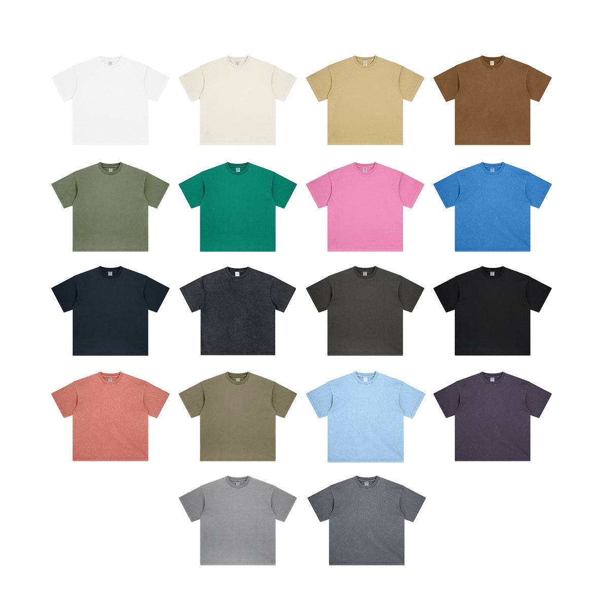 Washed Oversize Short-sleeve T-shirt WN6457