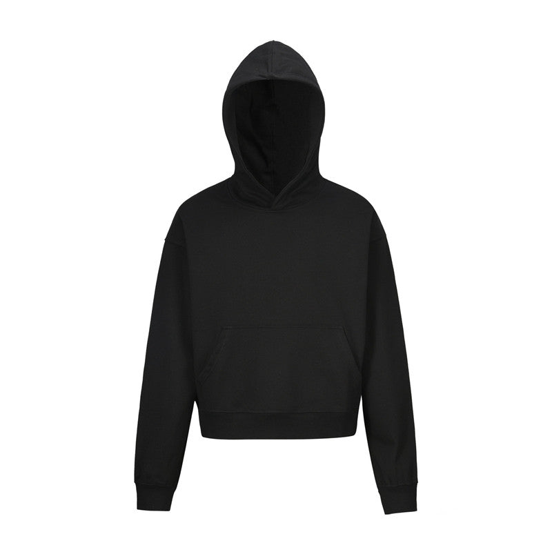 Short Length Oversize Plain Pullover Hoodie WN24401
