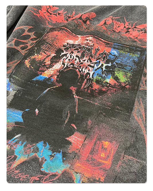 Heavyweight Washed Wax Dye Rolled Sleeve T-Shirt WN16273